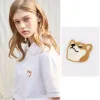 Korean AMBLER's new Korean version lapel couple embroidery men's short-sleeved pure cotton T-shirt for women details Picture